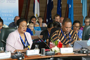 Representatives of Tonga and Tuvalu at CRGA 53