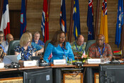 Member delegates of UK, USA and Vanuatu at CRGA53