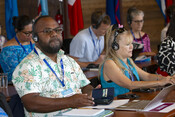 Richard Balkokan, SPC member country representative and Mia Rimon, SPC's Director for Melanesia at CRGA53